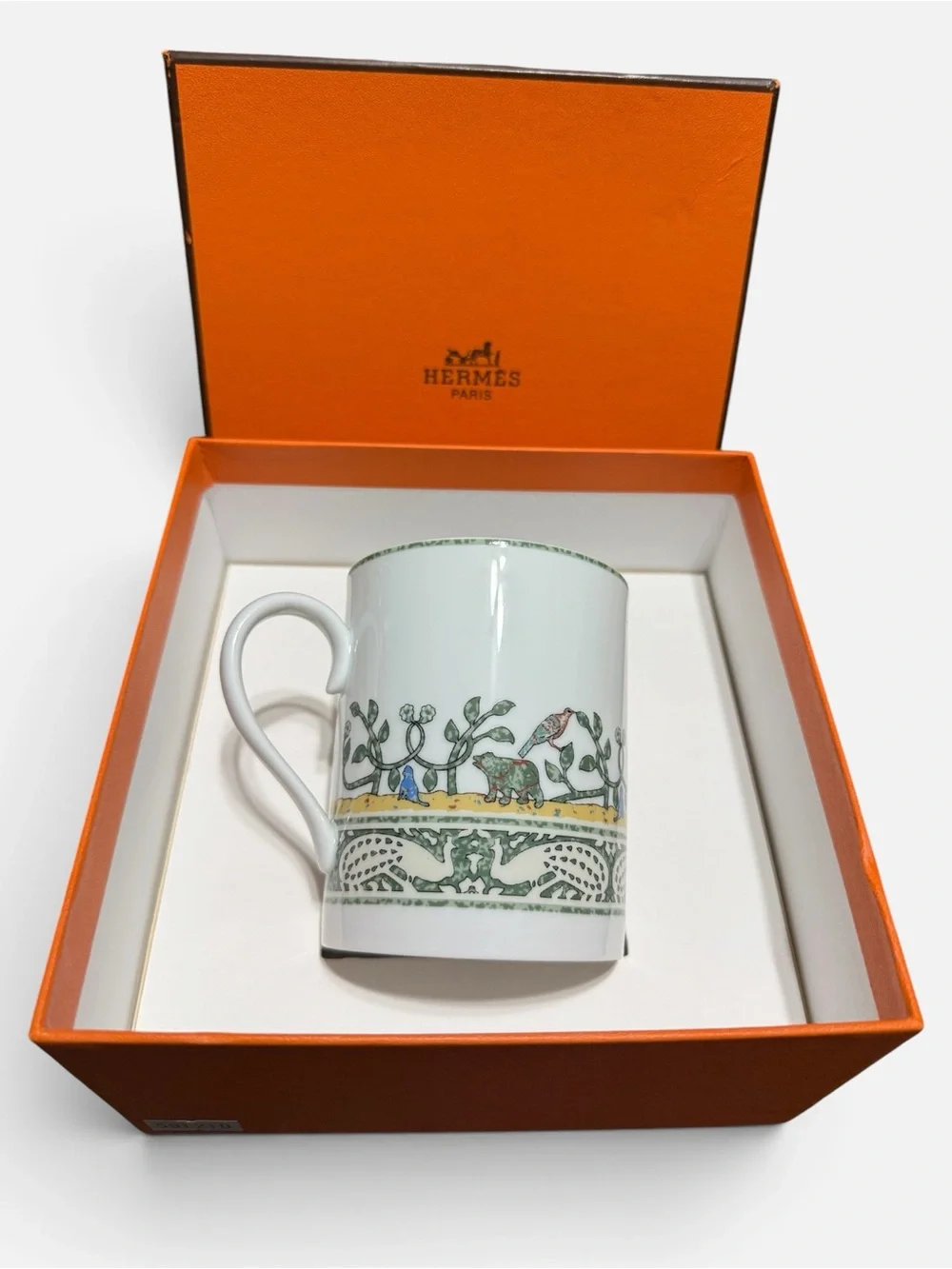 Hermes Early America Porcelain Mug Brand New